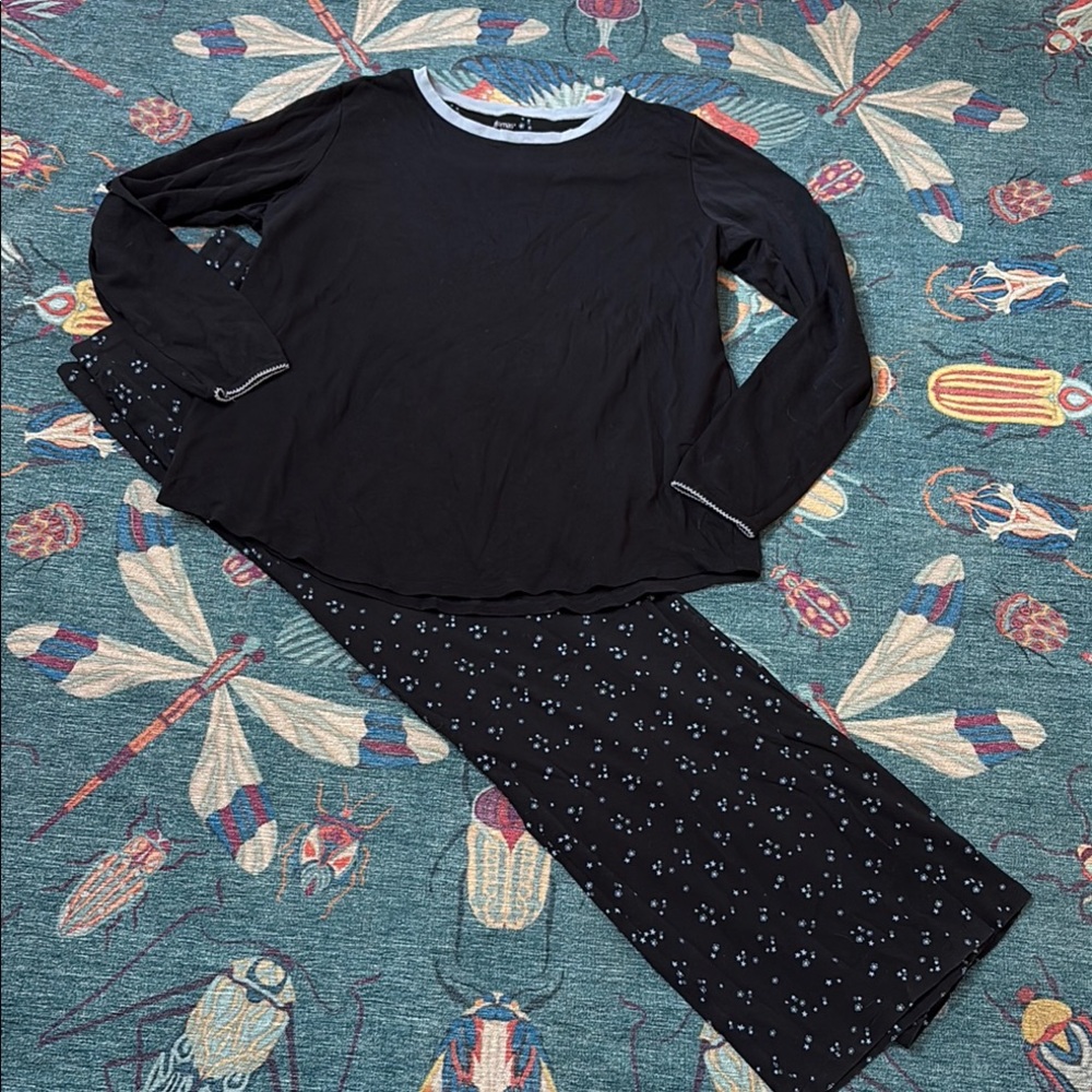 Jijamas 100% Pima cotton pajamas in black shooting stars XXL Tall